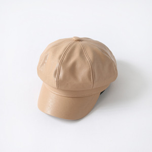 Chapeau Vintage en cuir Pu pour filles, couleur unie, élégant, artiste, peintre, <span class=keywords><strong>femme</strong></span>, béret décoratif, vert français - Product Image 5