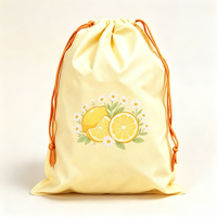 Groothandel verse fruit- en bloemenzak met trekkoord, milieuvriendelijke draagtas voor school, evenementenbenodigdheden en cosmetica-opbergruimte