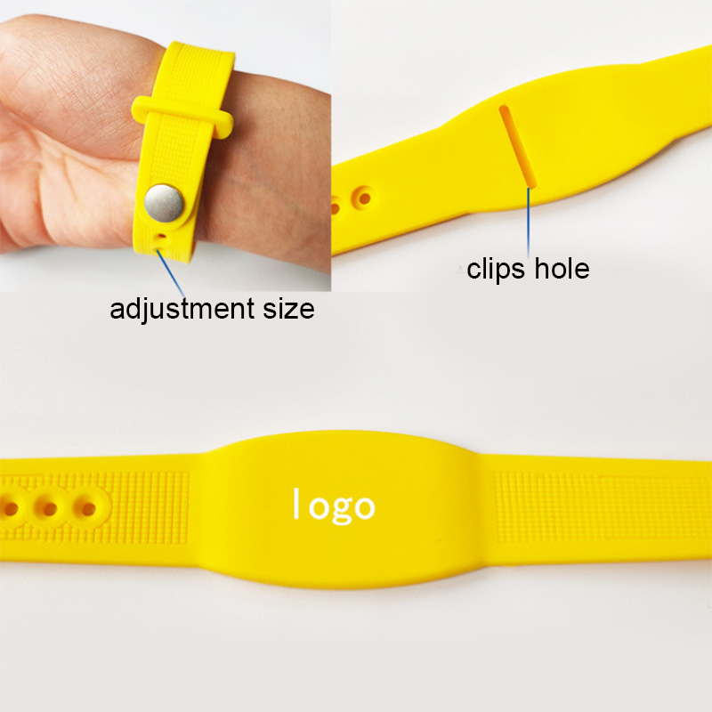 Factory Wholesale Wristband ISO144443A RFID Waterproof Silicone Bracelet Watch Full Color Printing Adjustable RFID NFC Band