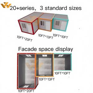 Conteneur mobile moderne de 20 pieds avec porte à enroulement, <span class=keywords><strong>garage</strong></span> préfabriqué en acier portable pour application en salle de bain - Product Image 6