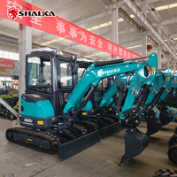 Mini-excavatrice sur chenilles SHANDING 2 tonnes avec moteur Kubota, livraison gratuite, mini-pelle multifonctionnelle hydraulique pour la ferme
