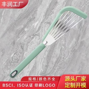 Silicone Fish Spatula Stainless Steel Slotted Cooking Spatula For Kitchen Use 3 Pieces Set With Hanging Hole Design - Product Image 4
