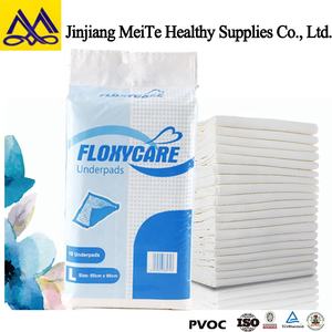 使い捨て防水ベッドシートソフトドライ表面カスタムブランドデザイン使い捨てアンダーパッドベッドパッド付き中国製 - Product Image 4