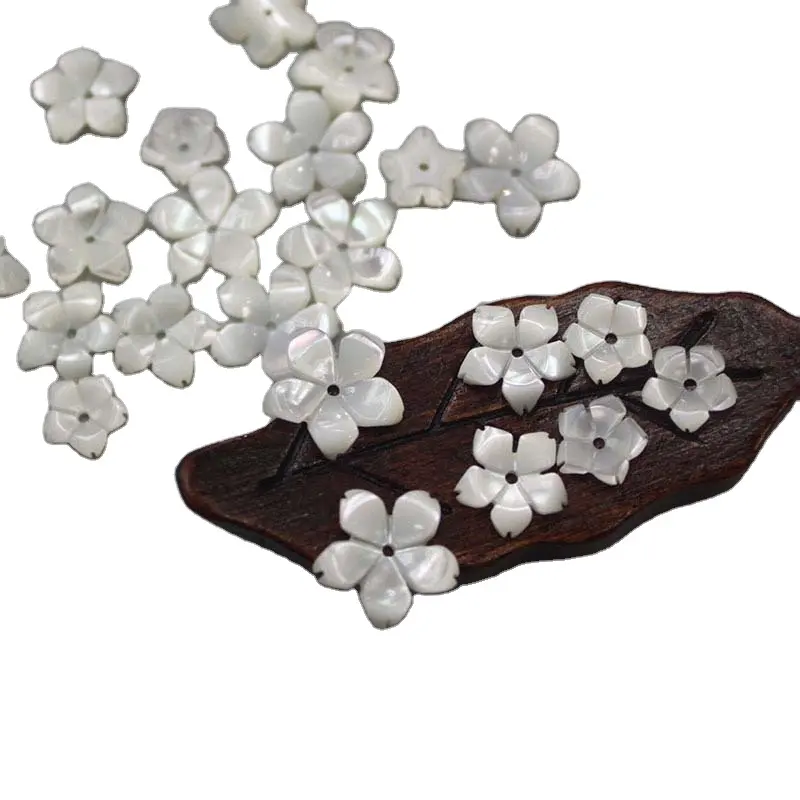 Mother of Pearl Carved Shell Flower, Natural Pearl Shell Flower shaped beads