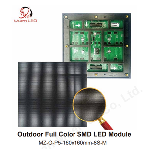 โมดูล LED สำหรับภายนอกอาคาร P5 ขนาด 160x160 มม. โมดูลจอแสดงผล LED สำหรับภายนอกอาคาร P5 SMD1921 จอแสดงผล LED สีเต็มรูปแบบ - Product Image 2