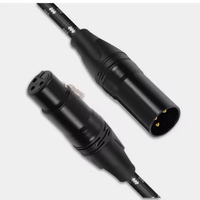 10 pieds 3 mètres câble Microphone XLR mâle à XLR femelle câble noir 90 degrés Angle coude Instrument guitare 3PIN