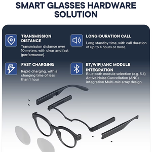 Gafas Inteligentes Houmi Island M02 OEM, Grabación 4K Sin Conexión, Traducción IA, <span class=keywords><strong>Audio</strong></span> Abierto, Seguridad, Cámara Dual, 800W, GPS, IP54 - Product Image 3