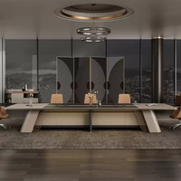 Meubles de bureau modernes de haute qualité, taille optionnelle, long bureau de réunion en bois MDF, 10 à 20 places, tables de salle de conférence de luxe