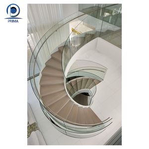 Garde-corps <span class=keywords><strong>en</strong></span> verre pour <span class=keywords><strong>escalier</strong></span> incurvé stable au design moderne personnalisé Prima Garde-corps <span class=keywords><strong>en</strong></span> tôle <span class=keywords><strong>d</strong></span>'acier au carbone - Product Image 4