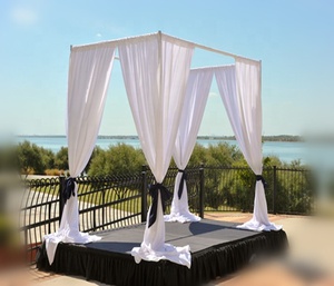 Chiffon Wedding Decorative Draping Aluminum Pipe and Drape Backdrop Stand Decor - Product Image 6
