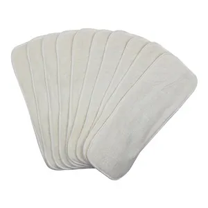 Washable Cloth Diaper Pad Insert 4-layers Bamboo Diaper Insert Washable Liners