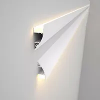 Profilé LED en aluminium pour plafond, système de canal LED pour éclairage mural DIY haut/bas, support de bande LED avec diffuseur, lumineux