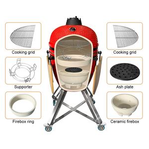 ポータブル無煙プレミアムセラミック炭グリル折りたたみデザインピザ機能高さ調整可能屋外用 - Product Image 3