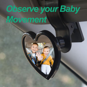 Espejo retrovisor Interior Universal <span class=keywords><strong>ABS</strong></span> para coche, espejo de bebé de diseño Simple, espejos con Clip para ver pasajeros traseros - Product Image 5