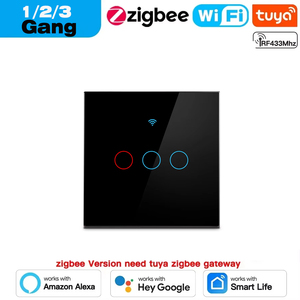EU tuya cuộc sống thông minh cảm biến cảm ứng nhà dẫn công tắc đèn Wii từ xa tường chuyển đổi điều khiển bằng giọng nói Alexa Google nhà 16A 220V - Product Image 2