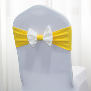 <span class=keywords><strong>Housse</strong></span> <span class=keywords><strong>de</strong></span> <span class=keywords><strong>chaise</strong></span> élégante à motif floral avec nœud papillon pour décoration <span class=keywords><strong>de</strong></span> <span class=keywords><strong>mariage</strong></span> en hôtel - Product Image 5