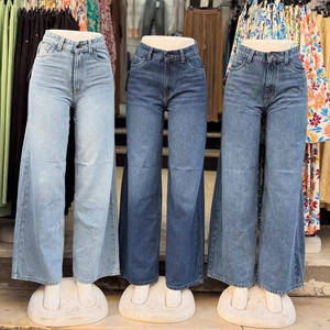 Jeans <span class=keywords><strong>Cargo</strong></span> da <span class=keywords><strong>Donna</strong></span> Invernali a Vita Media, Stile Americano Retrò, <span class=keywords><strong>Pantaloni</strong></span> in Denim a Gamba Larga, Asciugatura Rapida, Spandex/<span class=keywords><strong>Cotone</strong></span> - Product Image 1