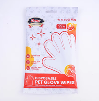 Nouvelles lingettes jetables DONO pour animaux de compagnie, 65 g/m², en forme de gants, douces, à base de plantes