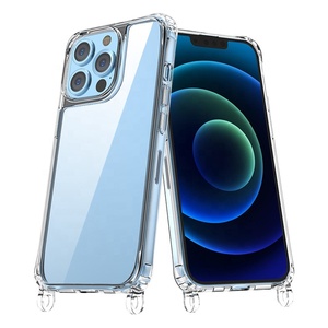 Funda de teléfono con cordón cruzado de acrílico transparente a prueba de golpes imprimible UV con correa de cuello ajustable para <span class=keywords><strong>iPhone</strong></span> 16 15 <span class=keywords><strong>14</strong></span> SE <span class=keywords><strong>Samsung</strong></span> <span class=keywords><strong>S22</strong></span> - Product Image 1
