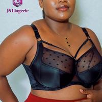 Soutien-Gorge Sexy Grande Taille à Imprimé Léopard Africain avec Détails en Corde, En Stock