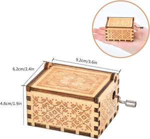 Caja de Música de Madera con Manivela, Instrumento Musical con Diseño Moderno, Función de Almacenamiento, Música Personalizable, Regalo de Cumpleaños - Product Image 3