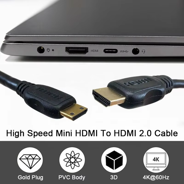 Xput OEM ODM Mini Hdmi Male-Male Cable 4K 60Hz for Home Theater Display Laptop Projector & Camcorder