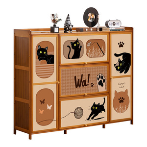 Simple multi-layer <b>shoe</b> cabinet with doors, vintage style <b>shoe</b> <b>rack</b>, home <b>shoe</b> <b>rack</b>, small space, dustproof entryway <b>storage</b> - Product Image 5