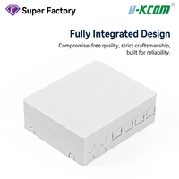Caja de Protección de Empalmes de Fibra Óptica Tipo 86 FTTH de Grado Industrial, Caja Terminal de Montaje Superficial para Cable de Bajada UKCOM, Precio de Fábrica