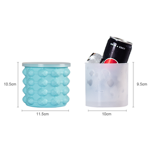 Tiết kiệm không gian xách tay kích thước lớn cấp thực phẩm tái sử dụng Silicone Ice Cube Maker bóng xô NẮP-một lựa chọn thuận tiện nhu cầu băng của bạn - Product Image 3