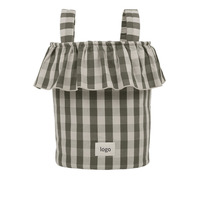 Sac organisateur de poussette à motif à carreaux super populaire, sac organisateur de couches personnalisé, sac de voyage, sac de maman, coton-polyester