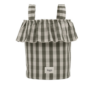 Bolsa Organizadora para Cochecito de Bebé con Diseño a Cuadros Súper Popular, Bolsa de Viaje Personalizada para Pañales, Bolsa de Mamá de Algodón y Poliéster - Product Image 6