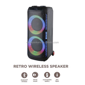 Nouvelle enceinte sans fil en gros, enceinte puissante avec basses profondes, microphone extérieur, double 8 pouces, RGB 40W, enceinte portable avec microphone - Product Image 2