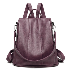 Mochila feminina elegante estilo coreano, couro real, design antifurto, grande capacidade, moda, viagem, bolsa escolar - Product Image 5