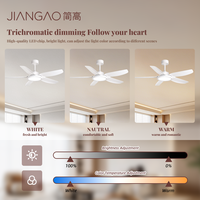 Lustre décoratif moderne de 44 pouces avec ventilateur de plafond en Chine avec lumière, télécommande et haut-parleur BT
