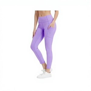 Leggings de yoga taille haute pour femme, ultra doux, effet ventre plat, extensibles dans quatre directions, sans coutures, en Spandex/Polyester, pour l'entraînement - Product Image 1