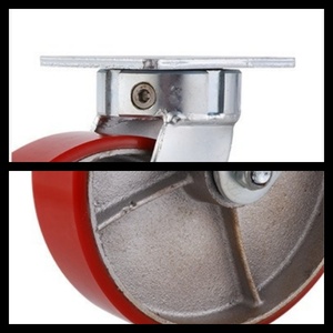 Ruedas giratorias industriales resistentes de 6 pulgadas y 500kg con capacidad de carga - Product Image 2