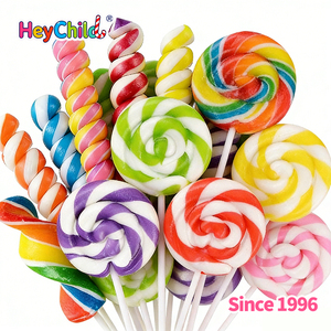 Sucettes en <span class=keywords><strong>spirale</strong></span> colorées personnalisées en gros, saveurs de fruits assorties, design <span class=keywords><strong>spirale</strong></span> vibrant, friandises pour enfants, OEM - Product Image 2