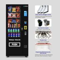 Distributeur automatique de snacks et de boissons intelligent à grande capacité 24h/24, 180 emplacements, commercial, WHALE TOUCH