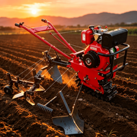 Cultivateur agricole diesel 8HP 10HP, motoculteur rotatif pour le désherbage et la semence, idéal pour les champs de légumes et le travail du sol