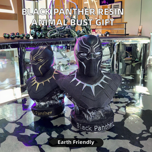 Busto de <span class=keywords><strong>Pantera</strong></span> <span class=keywords><strong>Negra</strong></span> de los Vengadores con forma de animal, emblema de resina GK, regalo ecológico esculpido, adorno hecho a mano para colección de bar A1 - Product Image 2
