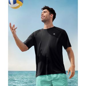เสื้อว่ายน้ำผู้ชาย แห้งเร็ว UPF50+ ป้องกันรังสียูวี แขนสั้น เสื้อชายหาด - Product Image 3