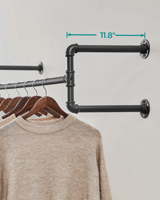 SONGMICS mural 25mm tringle à vêtements vêtements suspendus support vêtements supports et rails vêtements mur étendoir