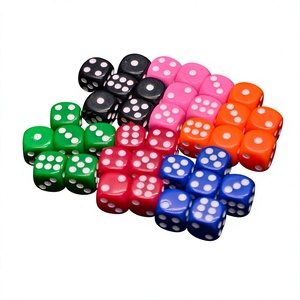 Ensemble de dés en acrylique colorés de 16 mm |   Dés à coins arrondis D6, écologiques et durables, certifiés sûrs pour les jeux de société et les mathématiques - Product Image 5