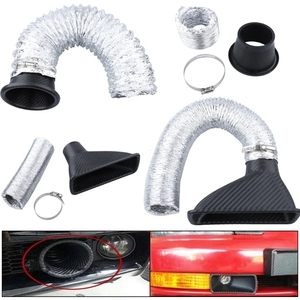 Kit universel de tuyau d'admission d'air pour pare-chocs avant de voiture, kit d'admission d'air ABS, tuyau d'admission d'air, entonnoir d'air - Product Image 1