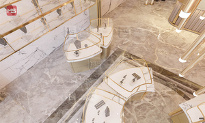 Đồ Trang Sức Bán Lẻ Vàng Sang Trọng Thiết Kế Quầy Trưng Bày Cửa Hàng Đồ Trang Sức Cửa Hàng Đồ Nội Thất Kính Tủ Trưng Bày Trang Sức Đèn <span class=keywords><strong>Led</strong></span> - Product Image 6