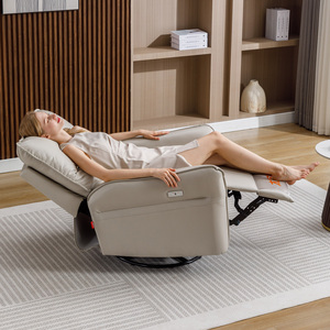 Oferta Especial Sofá Cama Reclinable Eléctrico de Alta Calidad en Cuero Ecológico, Sillón Reclinable Manual Individual Cómodo - Product Image 4