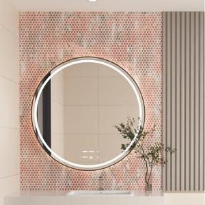 Schomex all'ingrosso moderno Norvegia <span class=keywords><strong>rosa</strong></span> <span class=keywords><strong>rosa</strong></span> Penny rotondo piastrelle di mosaico di marmo parete interna e pavimento in Parquet per ville - Product Image 2