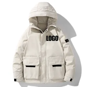 OEM conçu sur mesure hiver à capuche en duvet de canard chaud épais de qualité supérieure vêtements pour hommes veste en duvet de canard d'oie