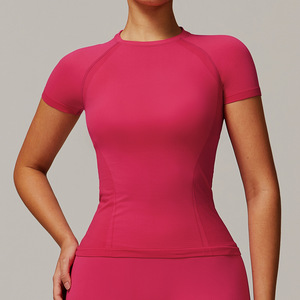 Áo thể thao nữ ngắn tay, ôm sát, thoáng khí, chất liệu liền mạch, kiểu dáng thể thao năm <span class=keywords><strong>2025</strong></span> - Product Image 5