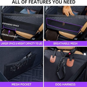 Siège de voiture pour animaux de compagnie imperméable et facile à nettoyer avec fenêtre en maille respirante, lit de transport pour <span class=keywords><strong>chien</strong></span> pour siège <span class=keywords><strong>avant</strong></span> et arrière - Product Image 4